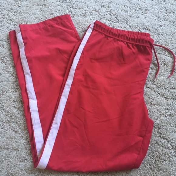 Soft Red Big Flirt Silky Workout Pants - Picture 1 of 5